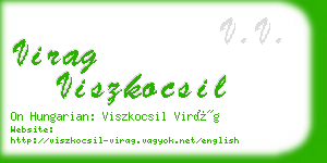 virag viszkocsil business card